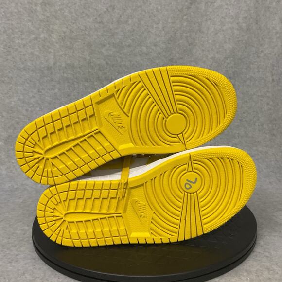 Nike Air Jordan 1 Mid Vivid Sulfur Yellow White Shoes BQ6472-170 Women's Size 6 - Picture 5 of 6